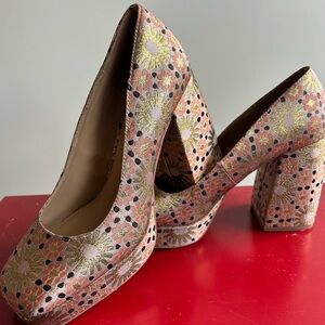 Floral Patterned Women's Heels